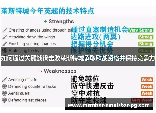 如何通过关键战役击败莱斯特城争取欧战资格并保持竞争力