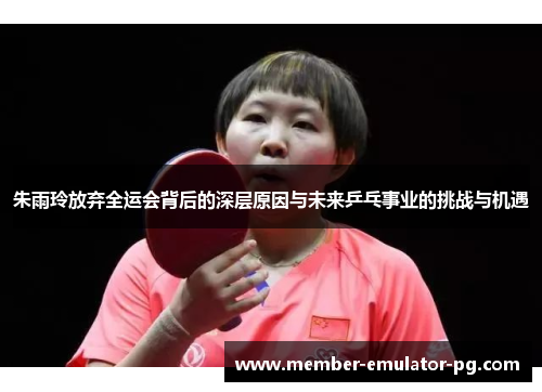 朱雨玲放弃全运会背后的深层原因与未来乒乓事业的挑战与机遇