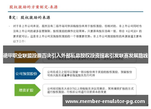 德甲职业联盟投票否决引入外部私募股权投资提案引发联赛发展路线